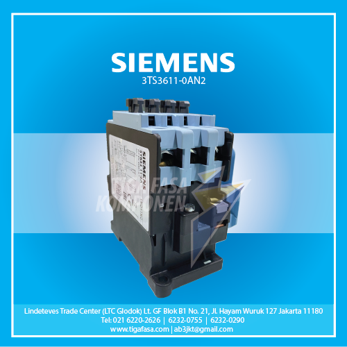 3TS3611-0AN2 MC 22kW 45A 1NO+1NC 220VAC 