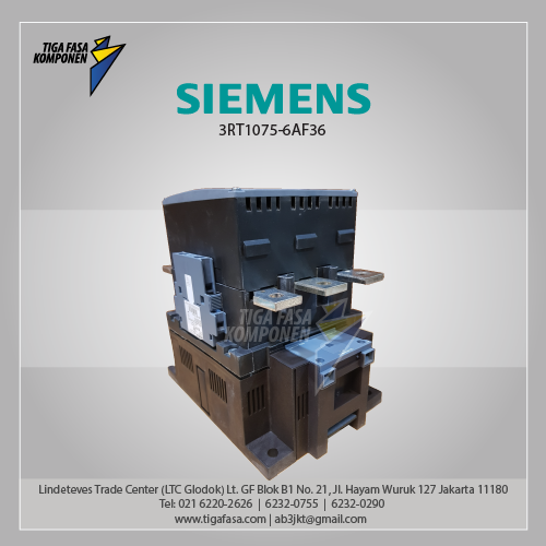 3RT1075-6AF36 MC 400 A 200 kW / 400 V AC (50-60 Hz) / DC Uc: 110-127 V