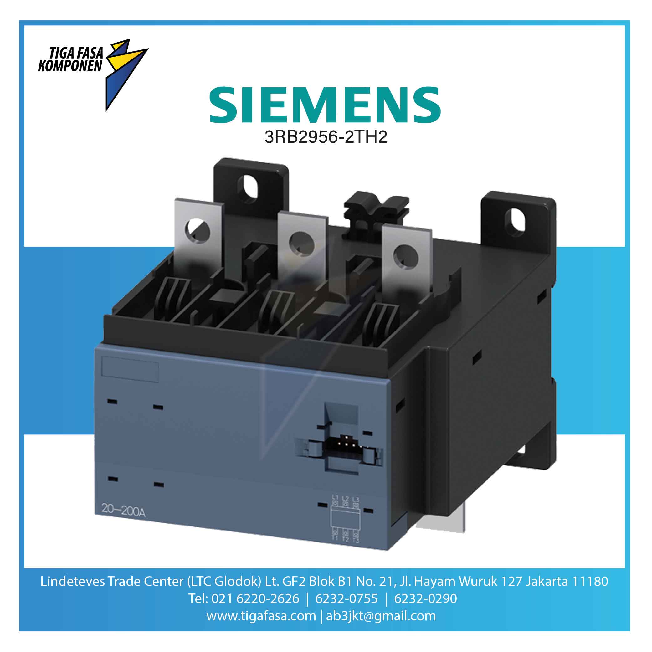 3RB2956-2TH2 CT 20...200 A for 3RB22/23/24 Size S6