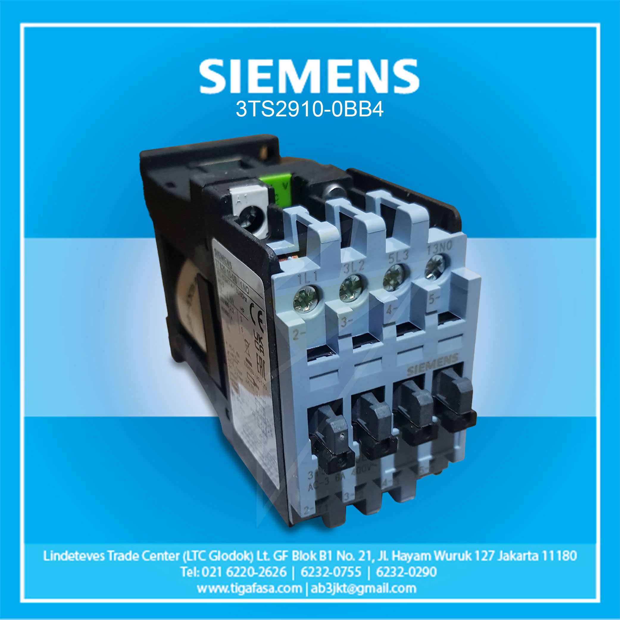 3TS2910-0BB4 MC 2.2kW 6A 1NO 24VDC