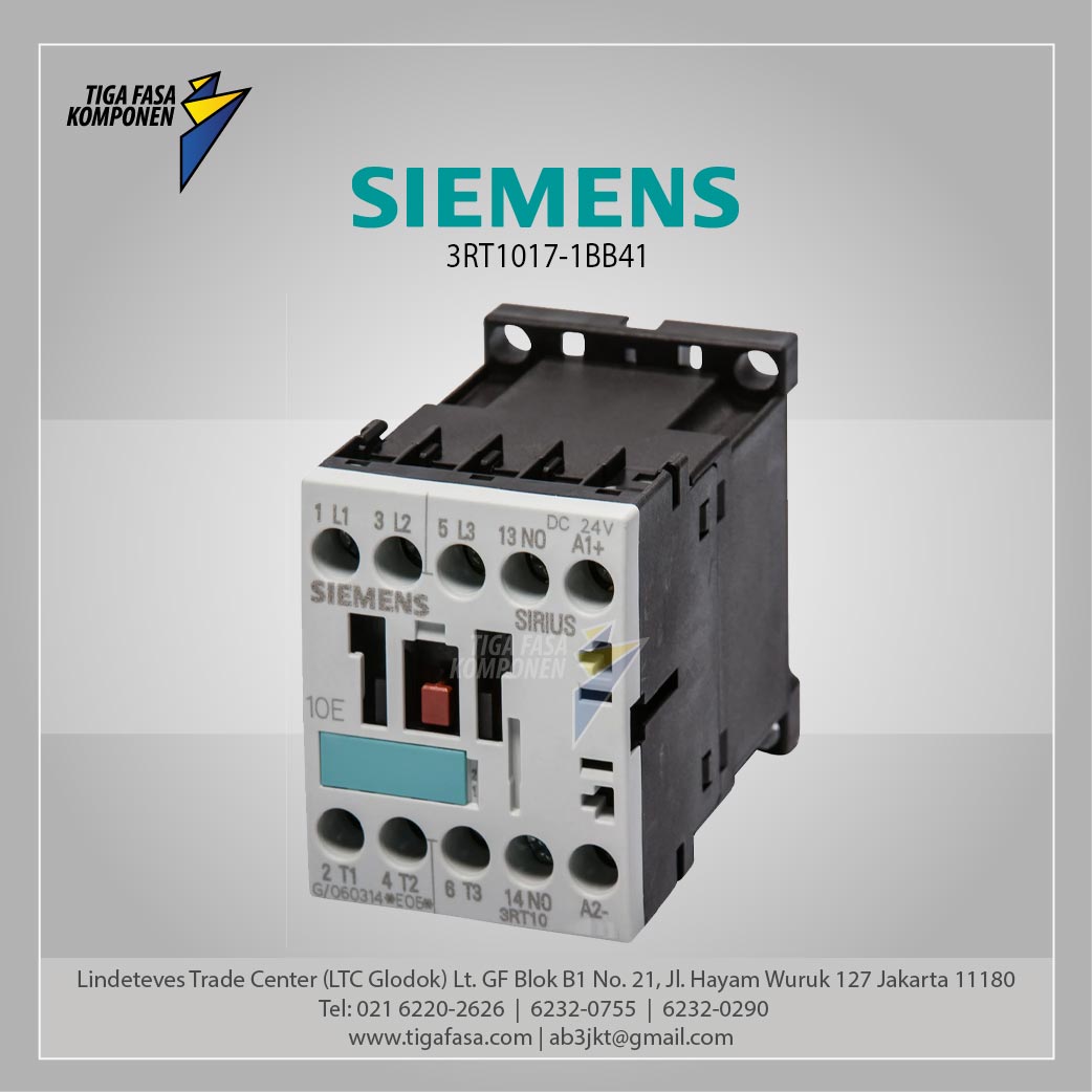 3RT1017-1BB41 MC-5.5kW 1NO 24VDC 50Hz