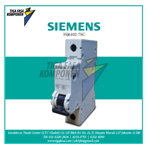 5SJ6102-7SC MCB 1P 2A 6kA 