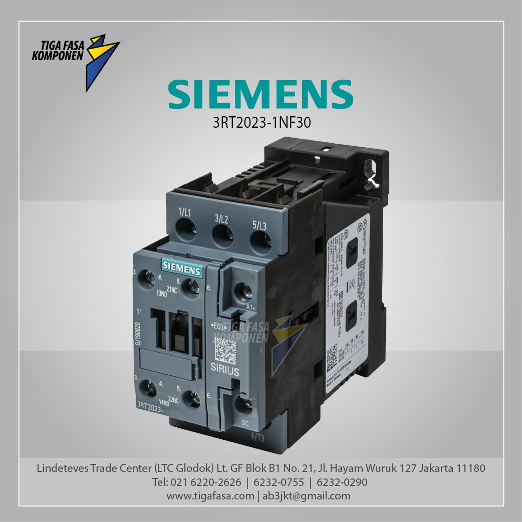 3RT2023-1NF30 MC 9 A 4 kW / 400 V 3P 95-130 V AC/DC 50/60 Hz