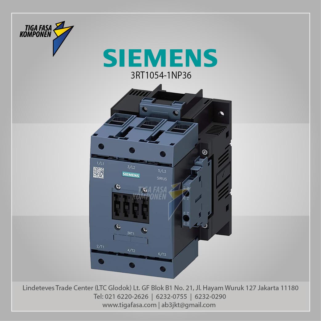 3RT1054-1NP36 MC 115 A 55 kW / 400 V, AC (50-60 Hz) / DC Uc: 200-277 V