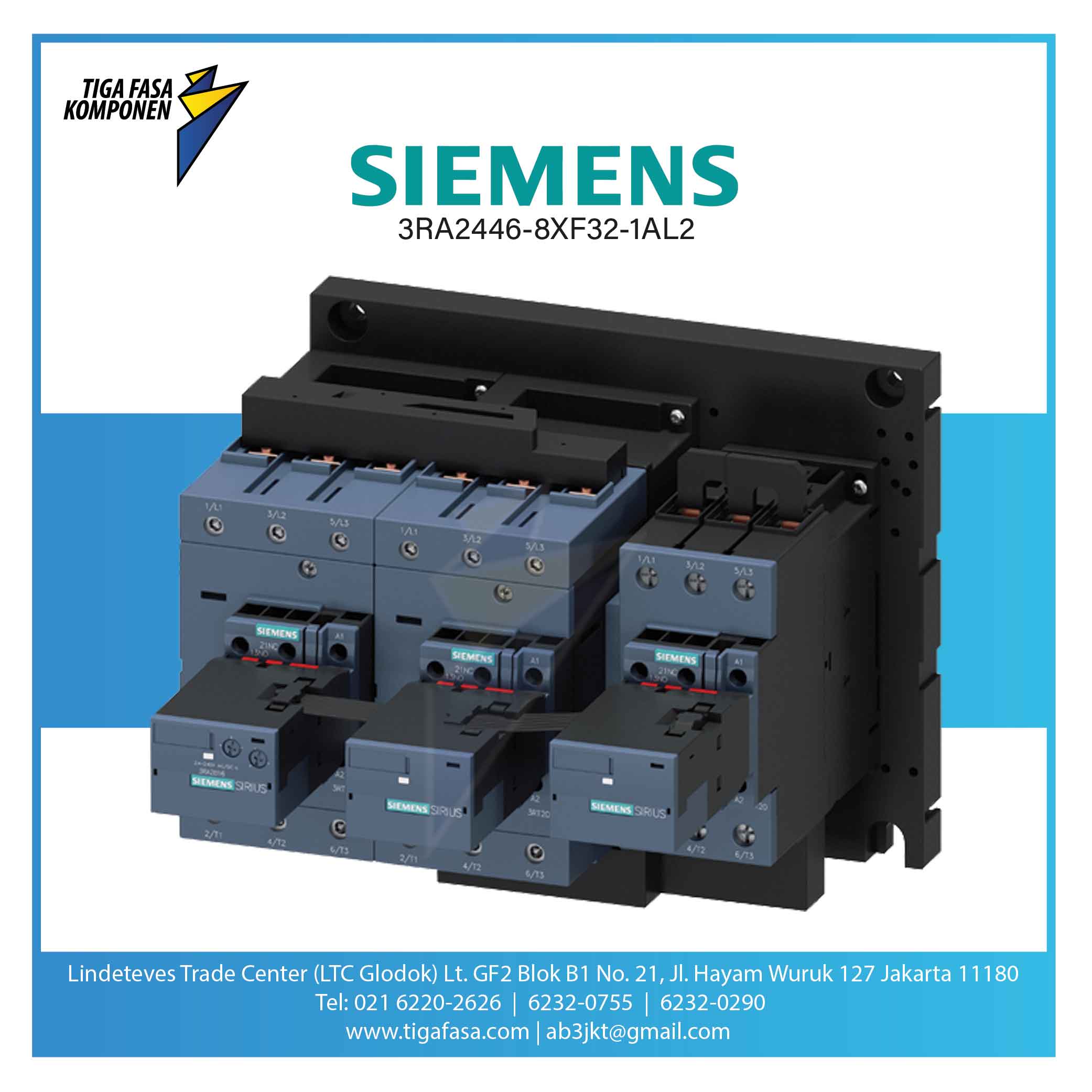 3RA2446-8XF32-1AL2 MC Star Delta 90kW 230 V AC