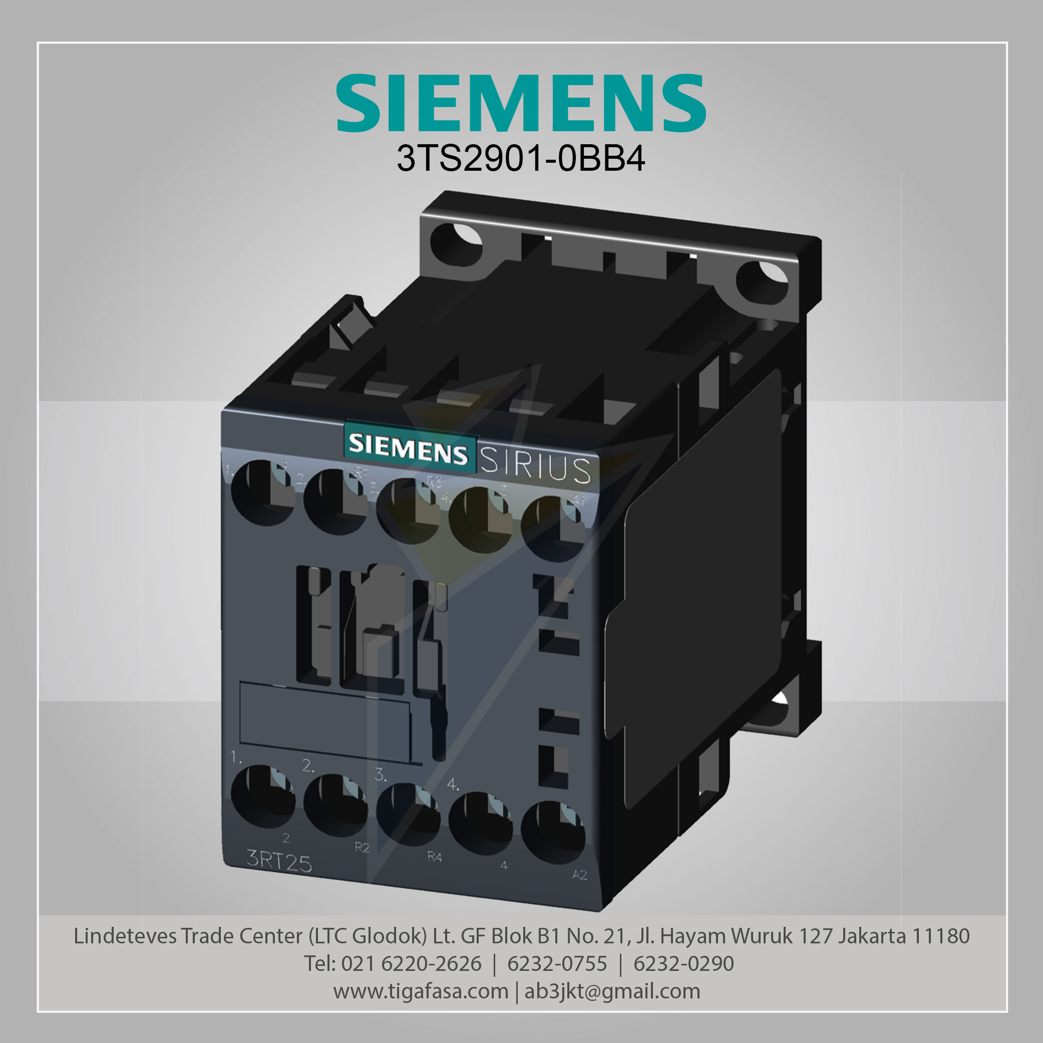 3RT2516-1AP00 MC 9 A 4 kW / 400 V 4P 230 V AC