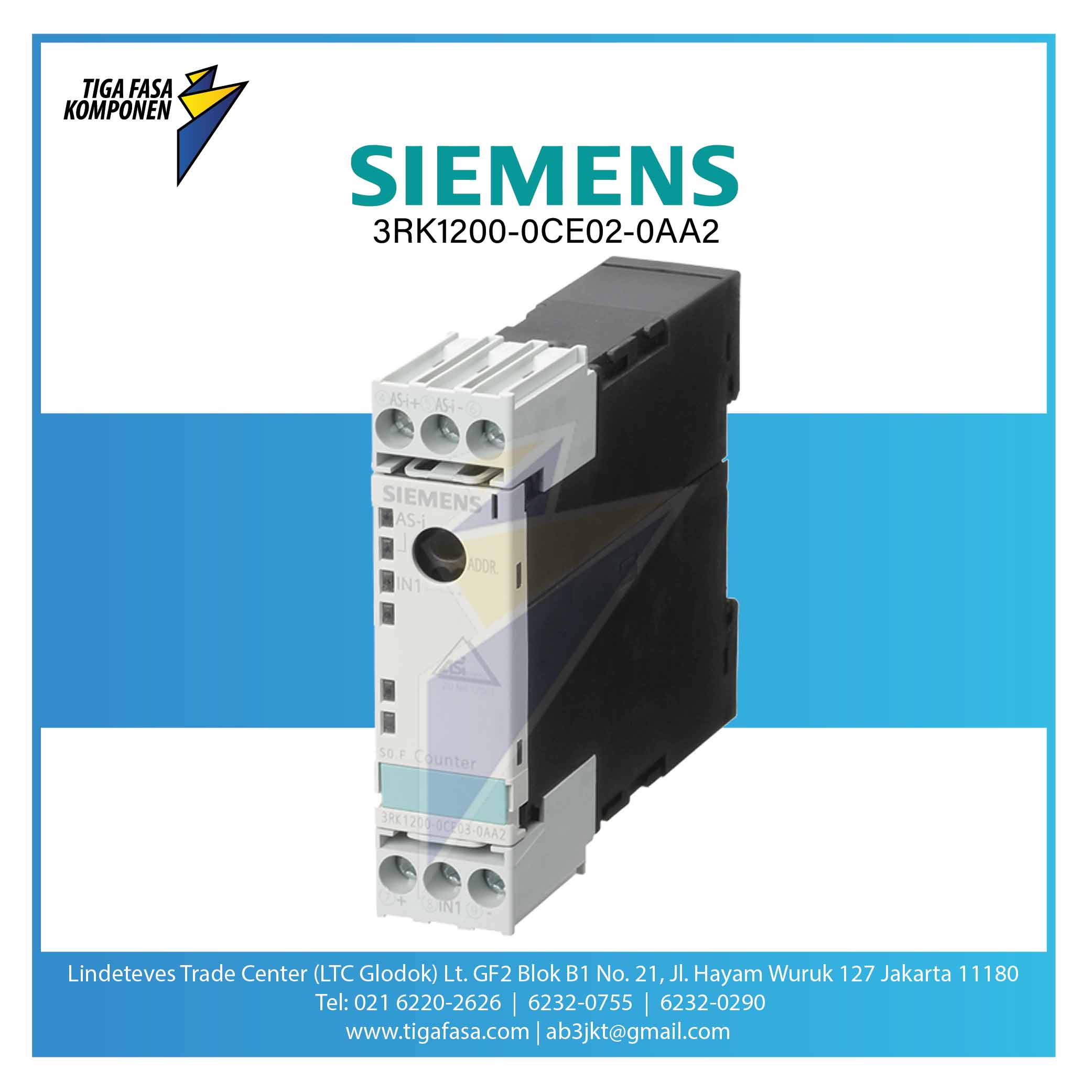 3RK1200-0CE02-0AA2 AS-i SlimLine module Phased-out product !!! For further information, please