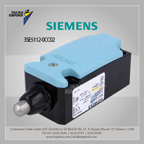 3SE5112-0CC02 Position Switch Metal (M20 x 1.5) 1 NO/1 NC 3 mm