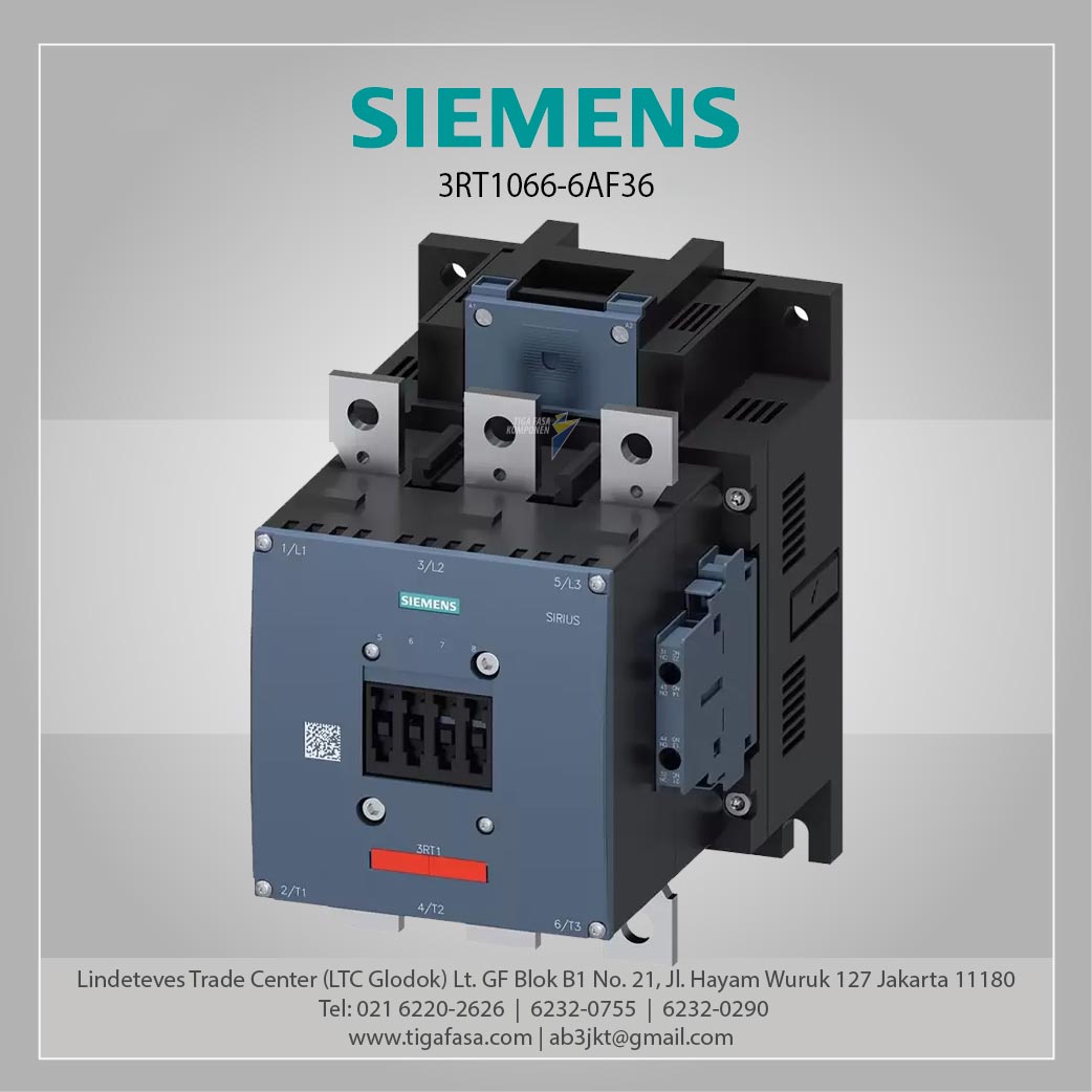 3RT1066-6AF36 MC 300 A 160 kW / 400 V, AC (50-60 Hz) / DC Uc: 110-127 V