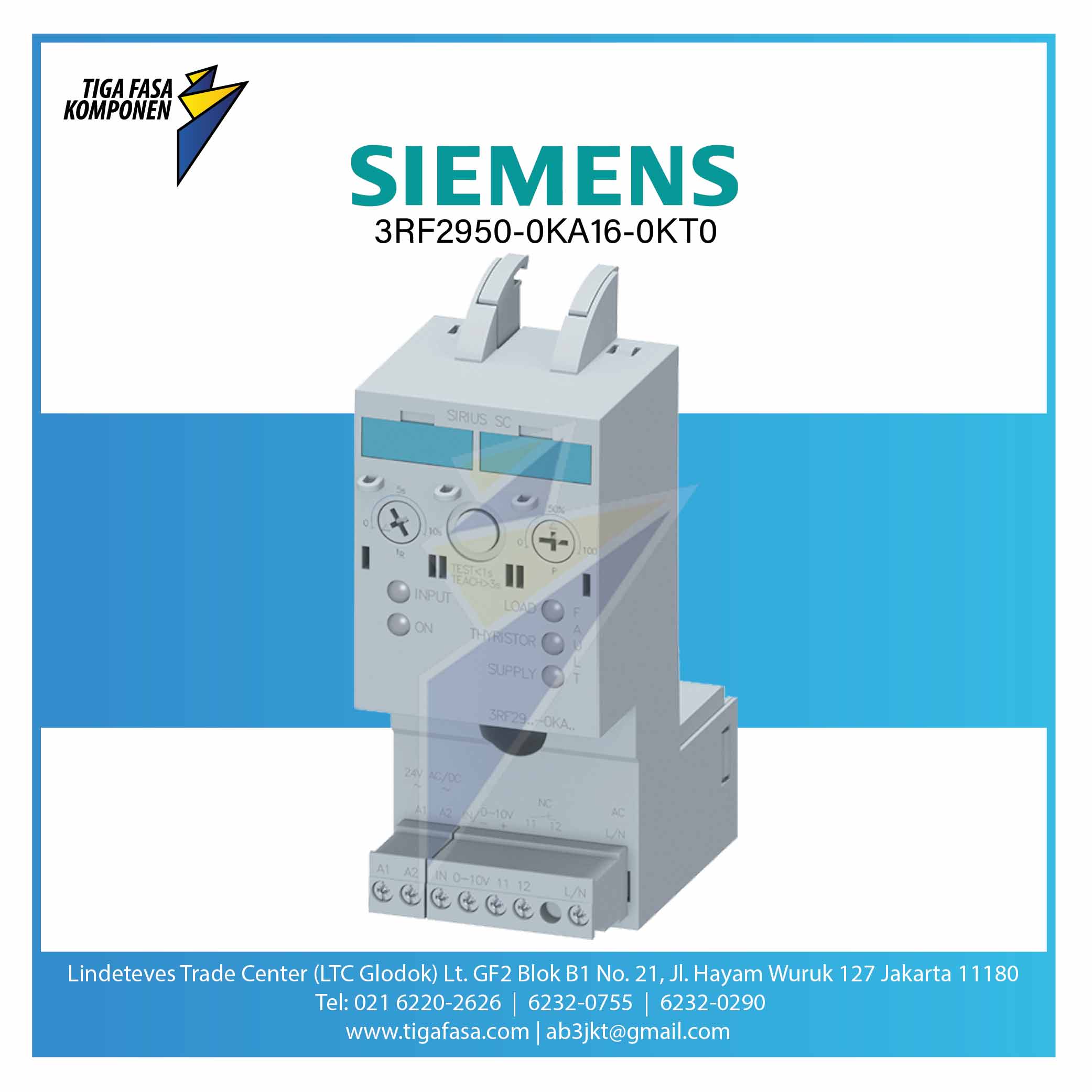 3RF2950-0KA16-0KT0 Power controller 400-600 V / 24 V AC/DC