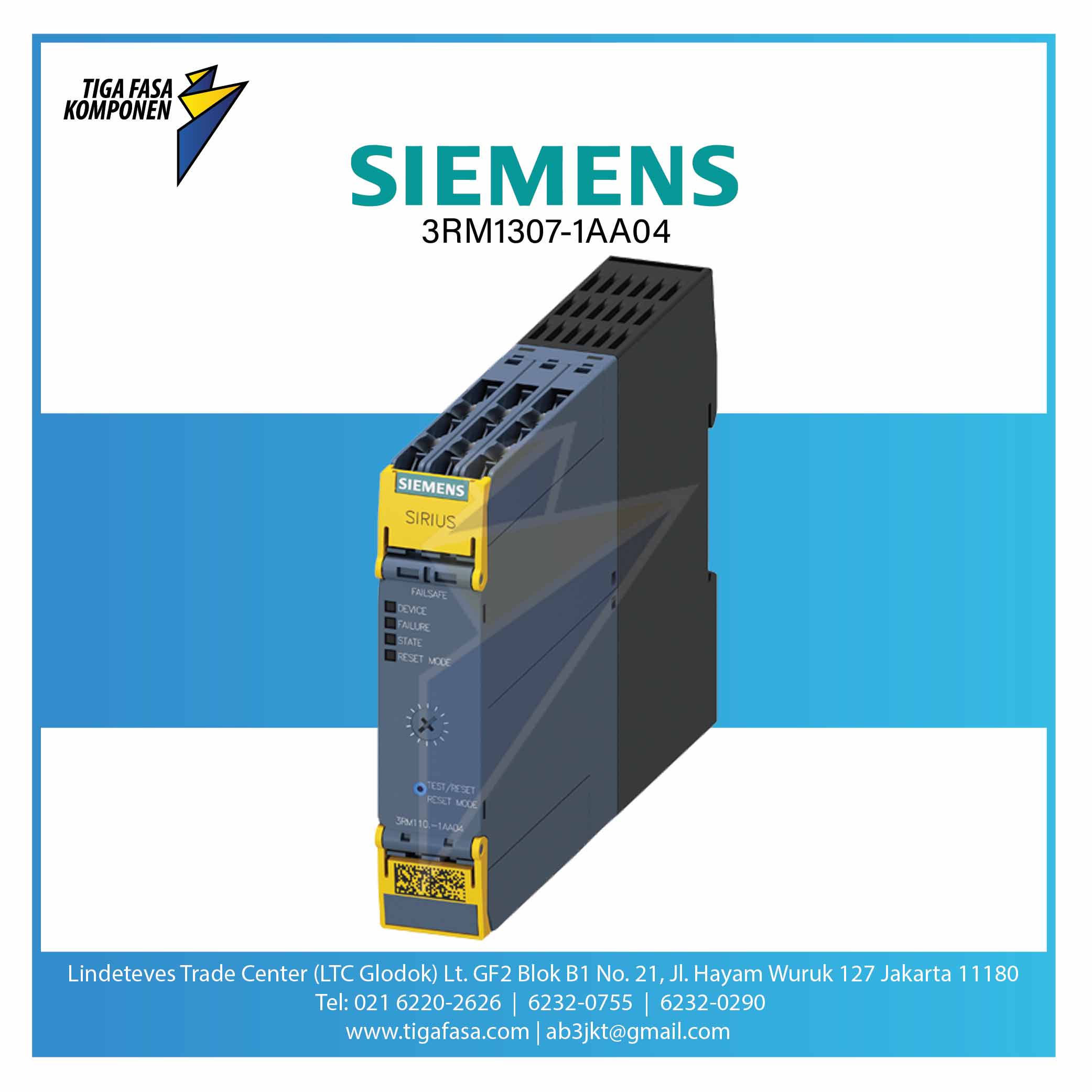 3RM1307-1AA04 3RM1 500 V 0.55 - 3 kW 1.6 - 7 A 24 V DC