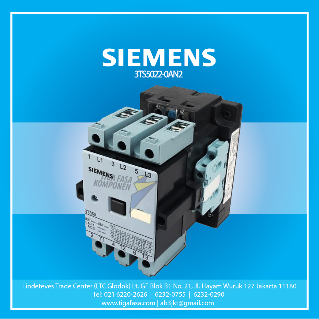 3TS5022-0AN2 MC 55kW 105A 2NO+2NC 220VAC 