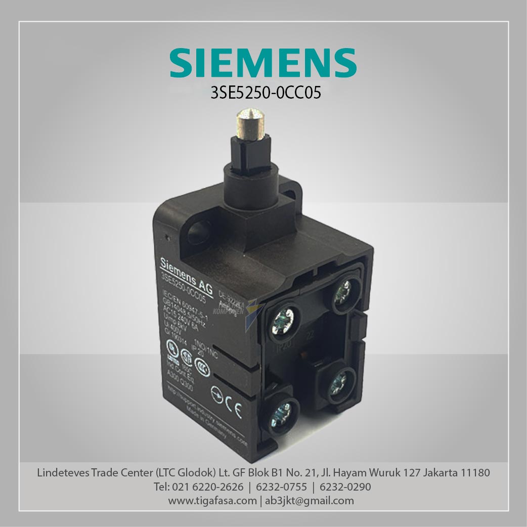 3SE5250-0CC05 Limit Switch 1 NO/1 NC 30 mm IP20