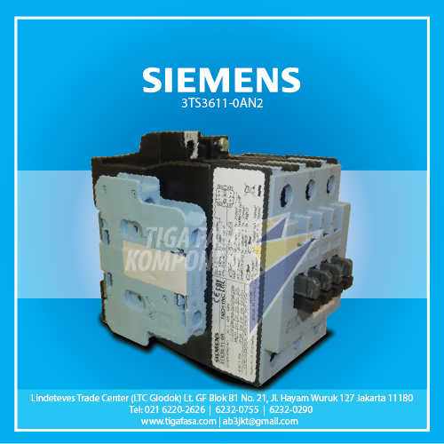 3TS3611-0AN2 MC 22kW 45A 1NO+1NC 220VAC 