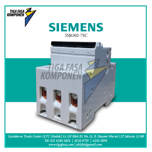 5SJ6302-7SCMCB 3P 2A 6kA 