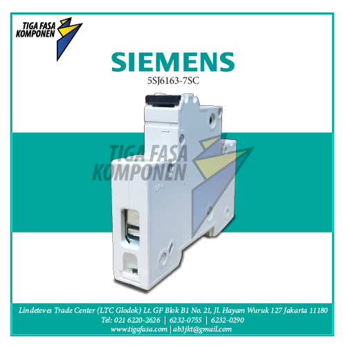 5SJ6163-7SC MCB 1P 63A 6kA 