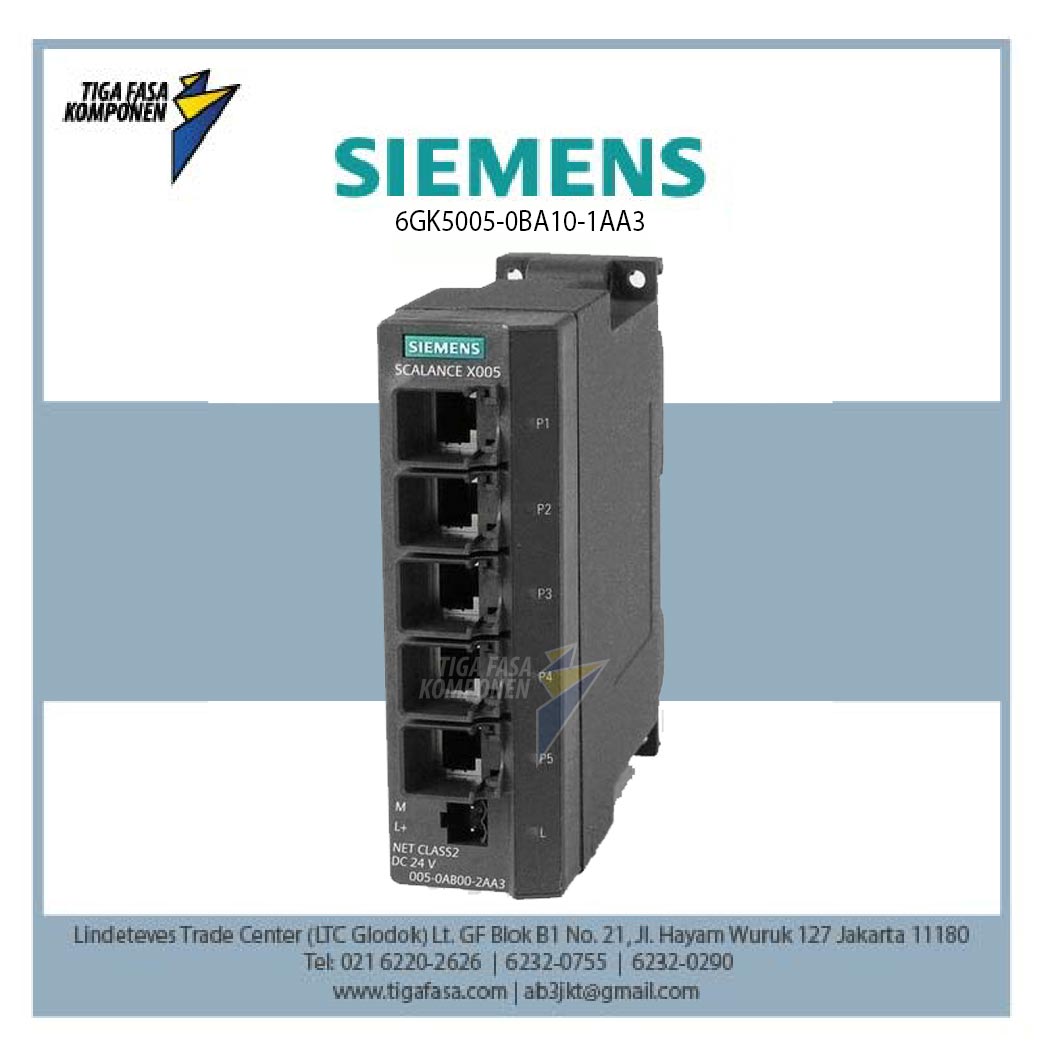 6GK5005-0BA10-1AA3 SCALANCE X005 IP30, 24 V DC