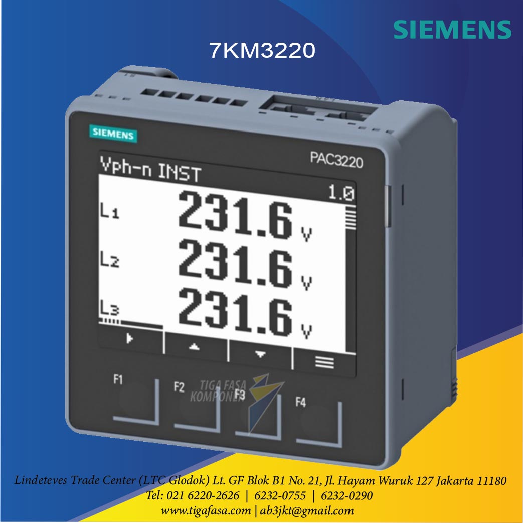 7KM3220-0BA01-1DA0 SENTRON PAC3220 LCD 100 ... 250 V