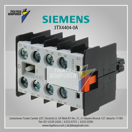 3TX4404-0A Auxillary Switch Block 4NC 