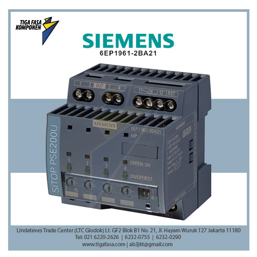 6EP1961-2BA21 SITOP PSE200U 24VDC/40A output:24 VDC/4x10 A -3-10A 