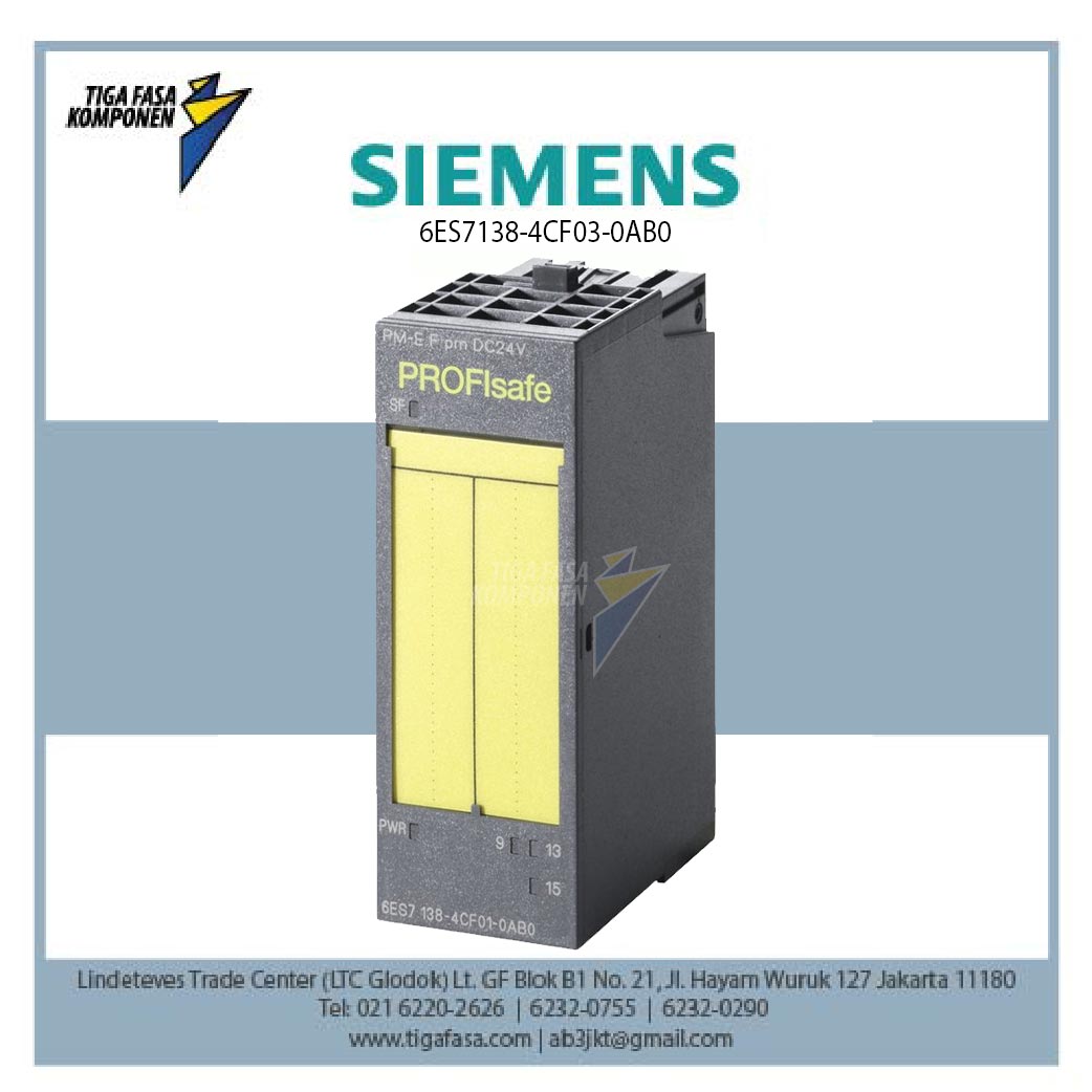 6ES7138-4CF03-0AB0 SIMATIC DP, Power Module PM-E F PROFIsafe, f. ET200S; 24 V DC