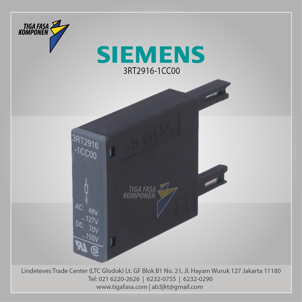 3RT2916-1CC00 Surge Suppressor RC Element 48-127 V AC 70-150 V DC
