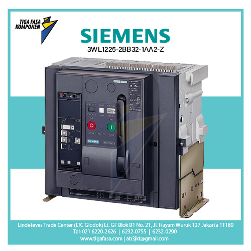 3WL1225-2BB32-1AA2-Z CIRCUIT BREAKER 3-POLE, SIZE II,  