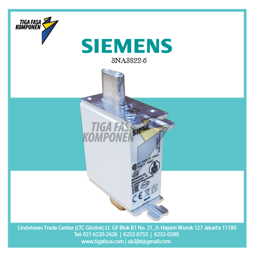 3NA3822-6 FUSE NH00 63A
