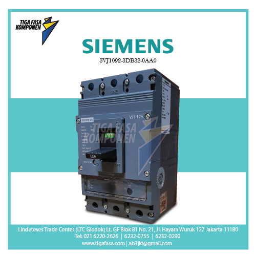 3VJ1092-3DB32-0AA0 MCCB 3P 20-25A 25kA 
