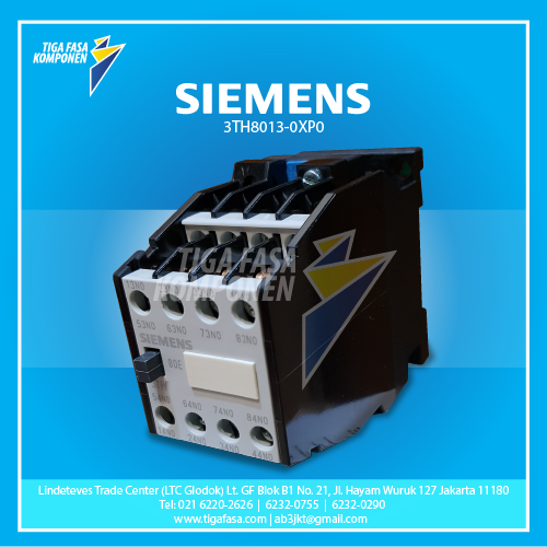 3TH8013-0XP0 Contactor Relay AC 230/220 V 380 V,AC-15: 6 A; DC-13: 0.25 A