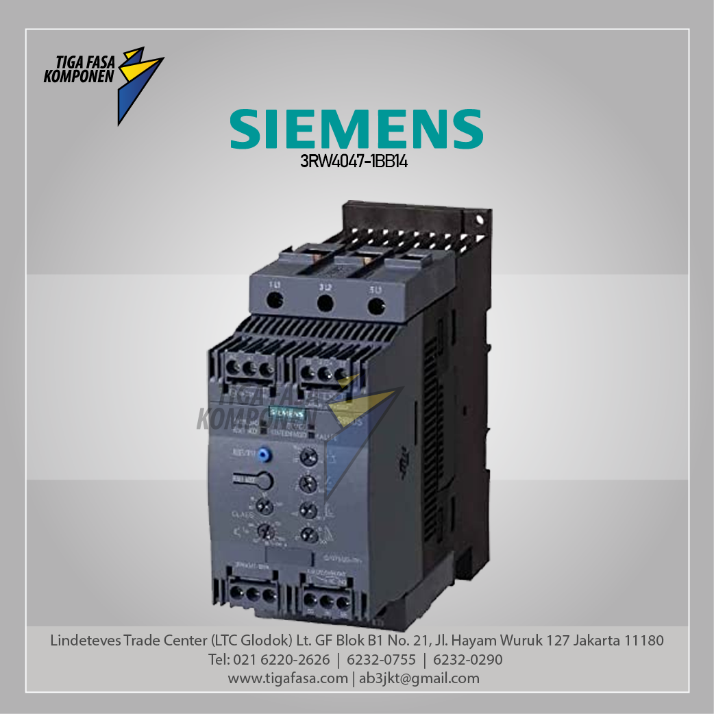 3RW4047-1BB14 Soft Starter S3 106 A 55 kW/400 V 200-480 V AC 110-230 V AC/DC