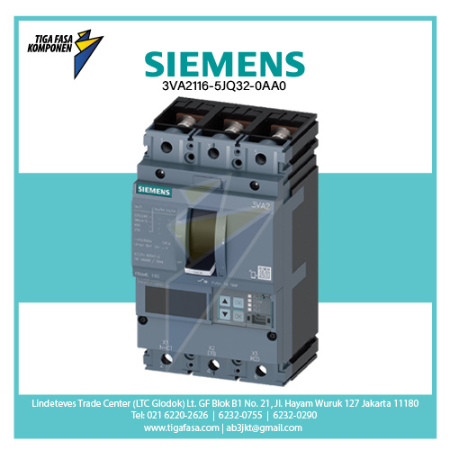 3VA2116-5JQ32-0AA0 MCCB 3P 63-160A 55kA 