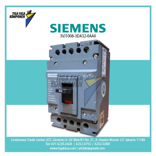 3VJ1008-3DA32-0AA0 MCCB 3P 80A 25kA 