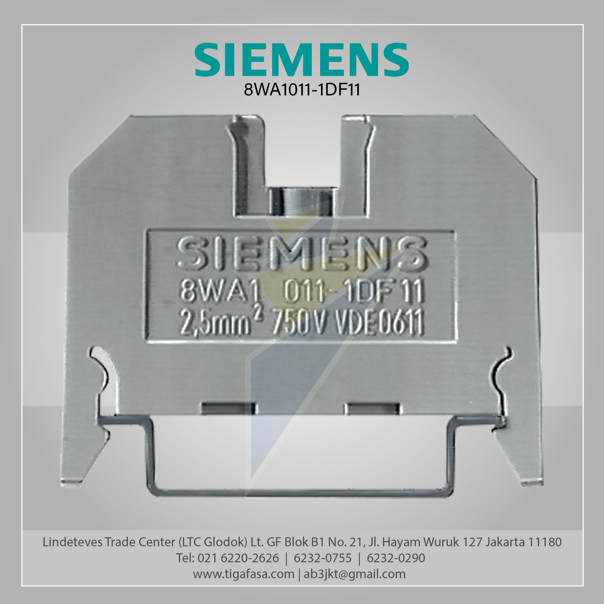 8WA1011-1DF11 8WH1000-0AF00 Terminal Thermopl 6mm size 2.5 