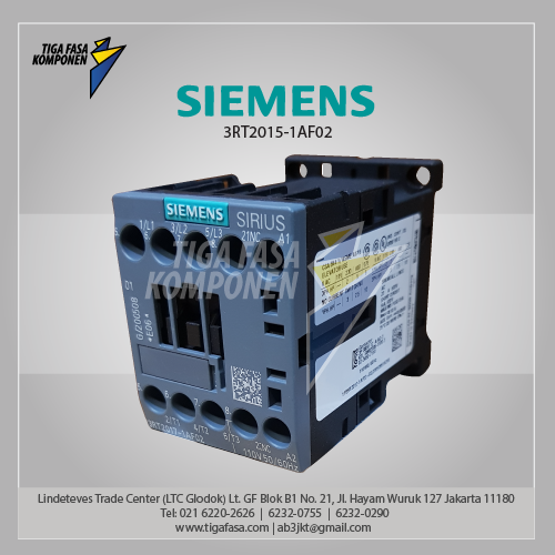 3RT2015-1AF02 MC 7 A 3 kW / 400 V 3P 110 V AC 50/60 Hz