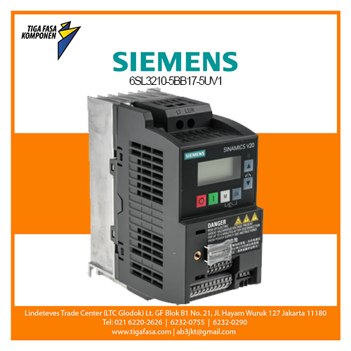 6SL3210-5BB17-5UV1 V20 Inverter 1P 0.75kW 200-240V 