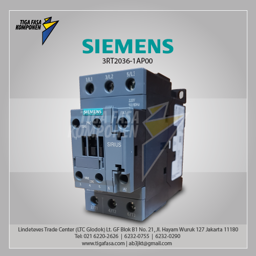 3RT2036-1AP00 MC 51 A 22 kW / 400 V 3P 230 V AC 50 Hz