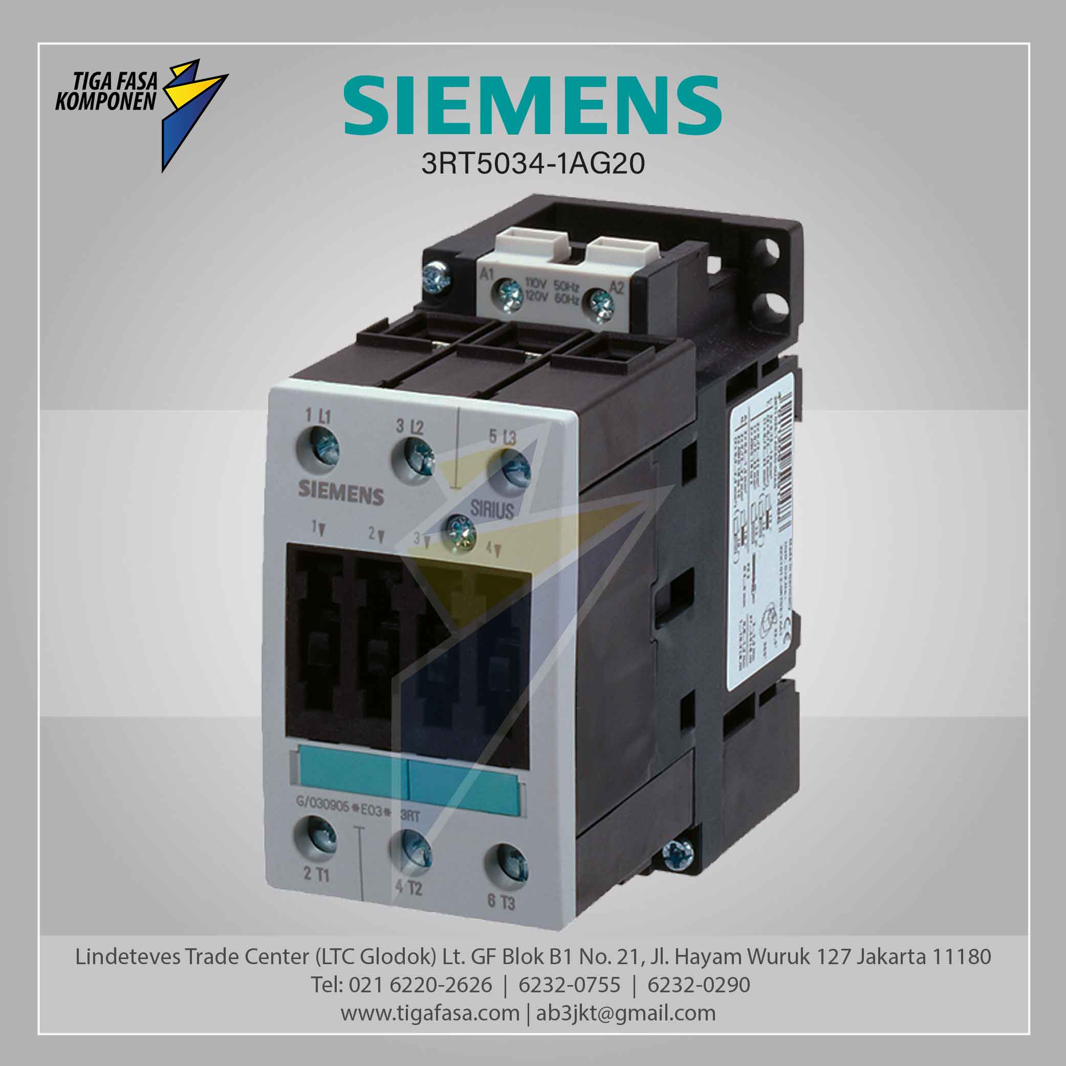 3RT5034-1AG20 MC AC 110 V 15 kW 400 V 3P