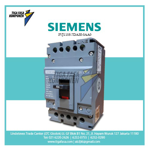 3VJ1105-7DA32-0AA0 MCCB 3P 55kA 50A 