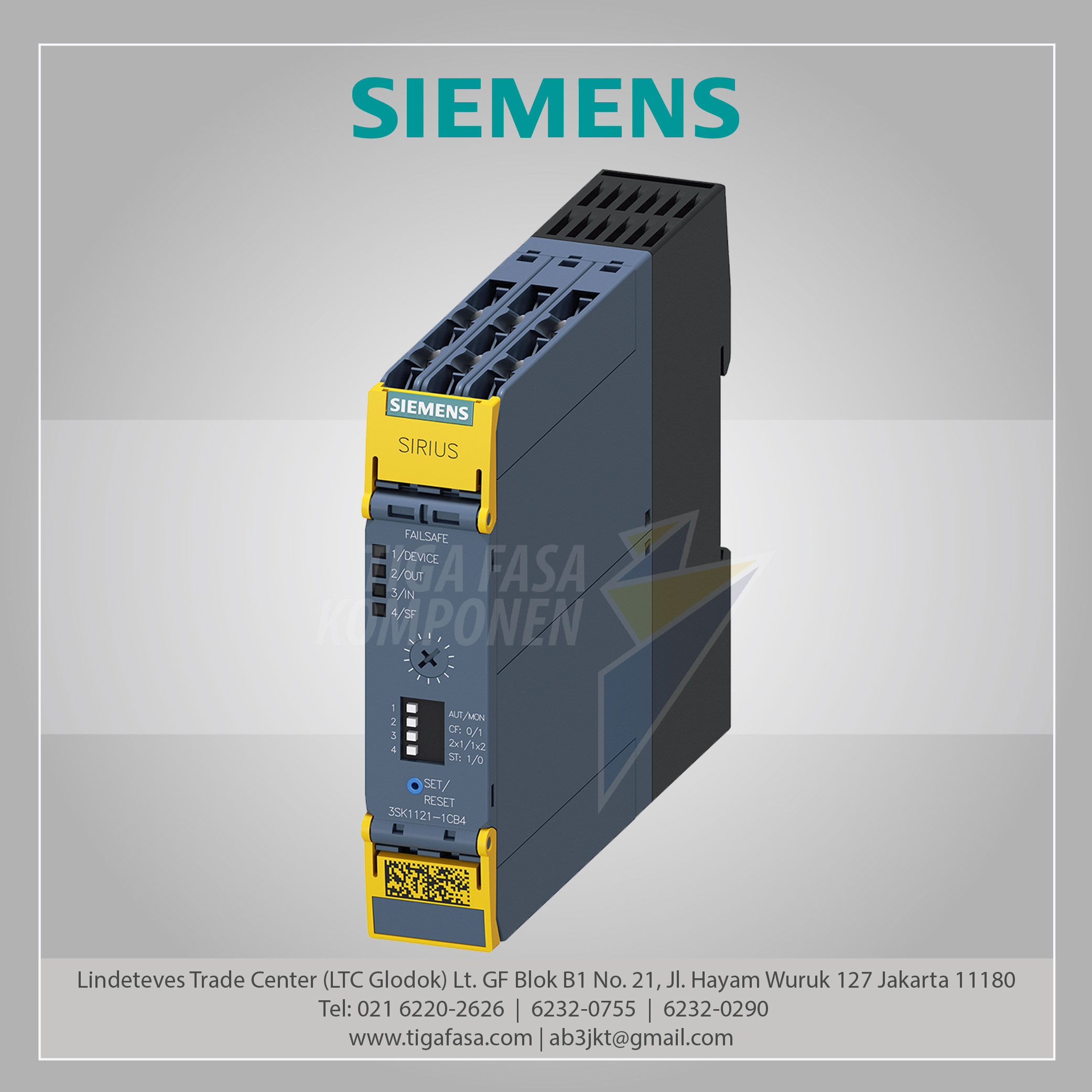 3SK1121-1CB42 Safety Relay 2NO 2NC 24 V DC