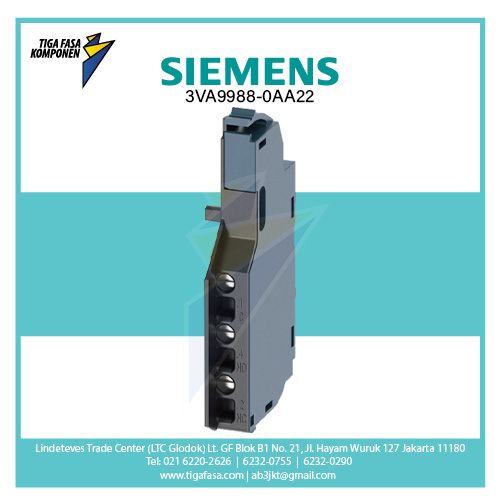 3VA9988-0AA22 LEADING CHANGEOVER SWITCH CHANGEOVER CONTACTS TYPE HQ 