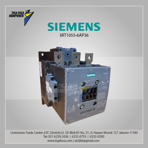 3RT1055-6AP36 MC 150 A 75 kW / 400 V AC (50-60 Hz) / DC Uc: 220-240 V