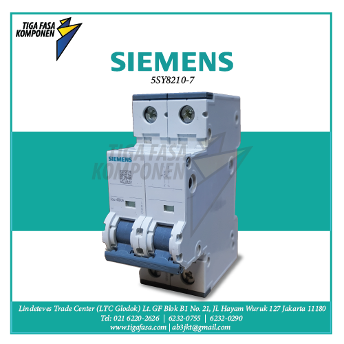5SY8210-7 MCB 2P 10A 25kA 