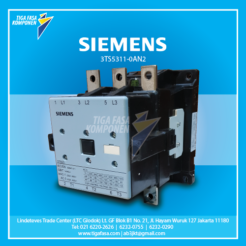 3TS5311-0AN2 MC 110kW 205A 1NO+1NC 220VAC 