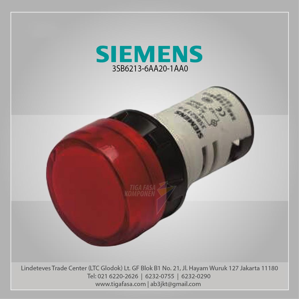 3SB6213-6AA20-1AA0 Pilot Lamp Red LED 22mm