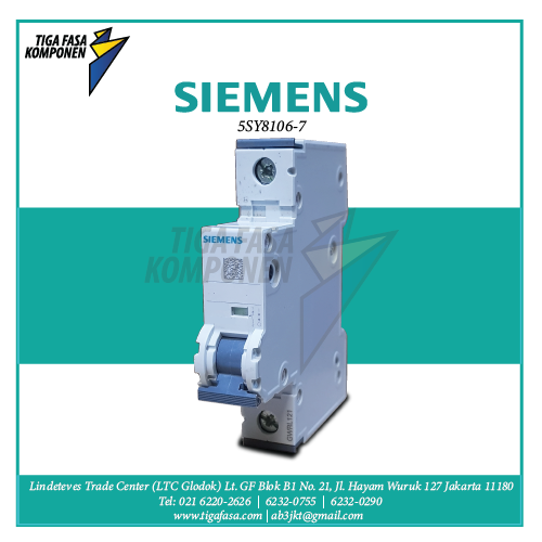 5SY8106-7 MCB 1P 6A 25kA 