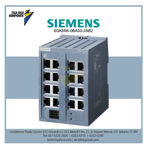 6GK5116-0BA00-2AB2 SCALANCE XB116 unmanaged IE switch 