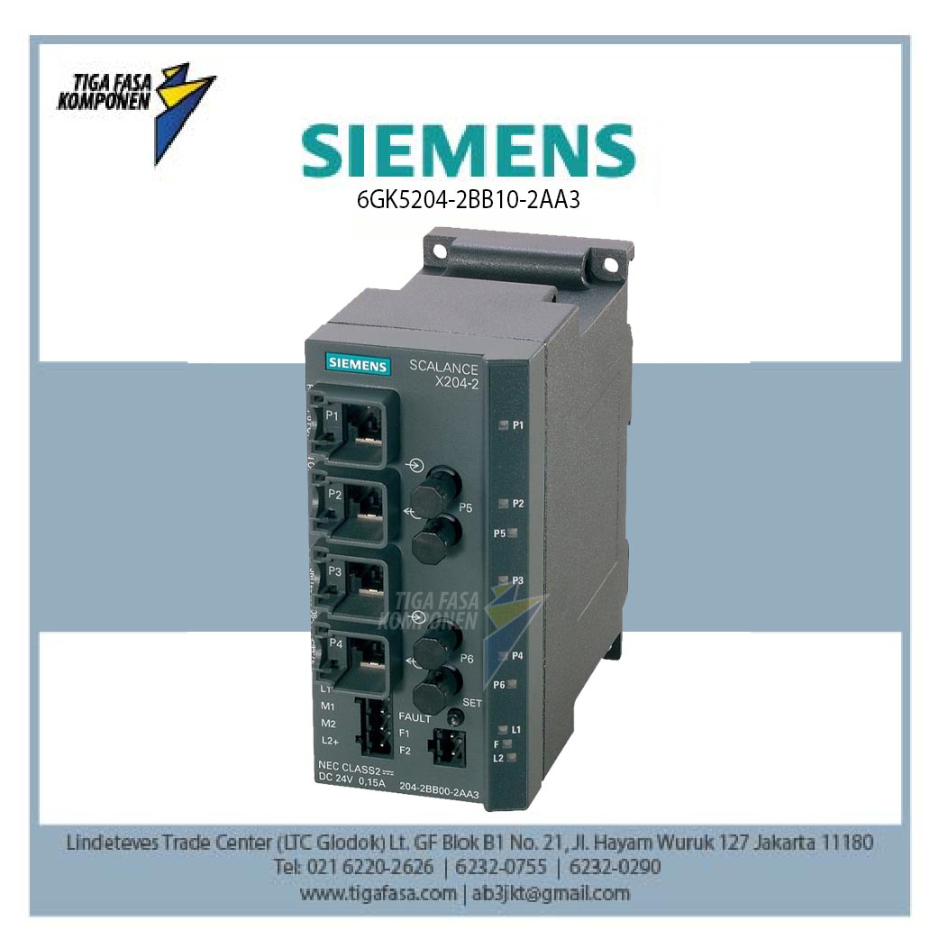 6GK5204-2BB10-2AA3 SCALANCE X204-2, managed IE switch 
