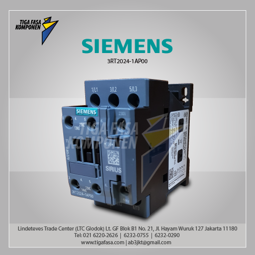 3RT2024-1AP00 MC 12 A 5.5 kW / 400 V 3P 230 V AC 50 Hz