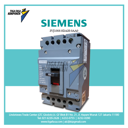 3VJ1005-0DA32-0AA0 MCCB 3P 50A 10kA 
